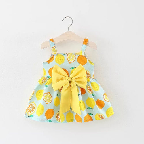 Lemon Print Infant Outfit Sleeveless Princess