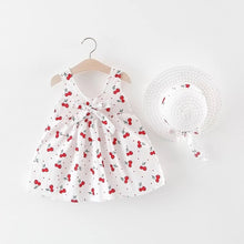 Load image into Gallery viewer, Pineapple Cherry Dress+Bow Hat